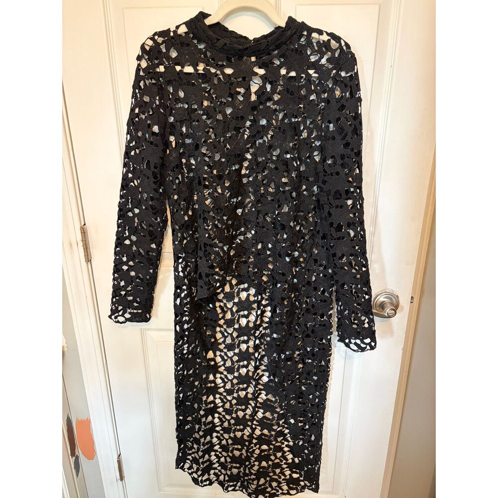 Whimsygoth High to Low Sheer Lace Dress Gothic Boho Sz L
